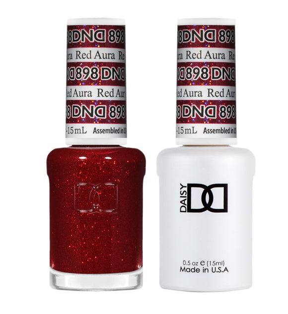 DND Nail Lacquer And Gel Polish, Red Aura #898