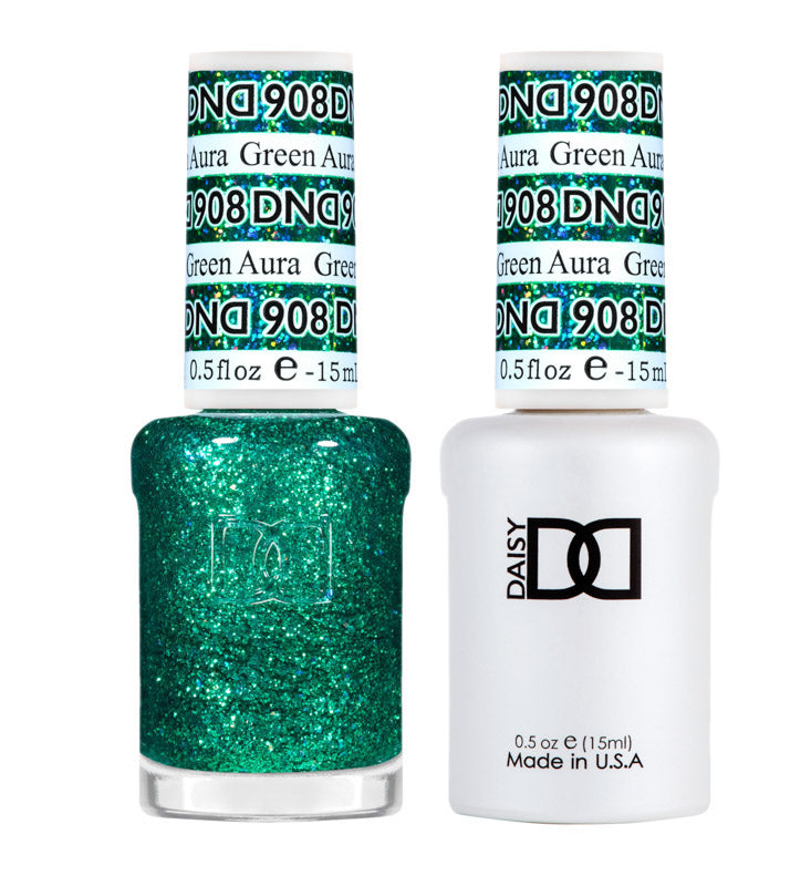 DND Nail Lacquer And Gel Polish, Green Aura #908