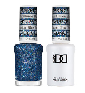 DND Nail Lacquer And Gel Polish, Blue Illusion #927