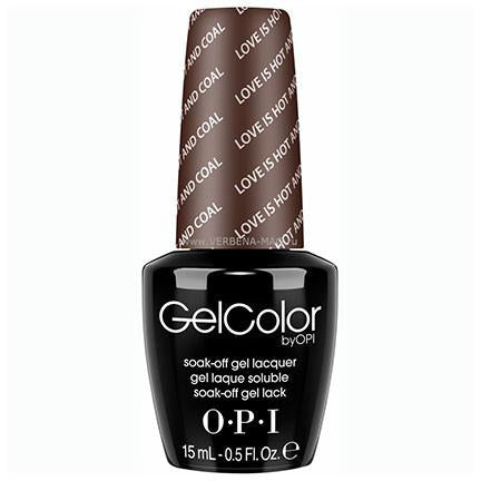 OPI GelColor, F06, Love is Hot and Coal, 0.5oz