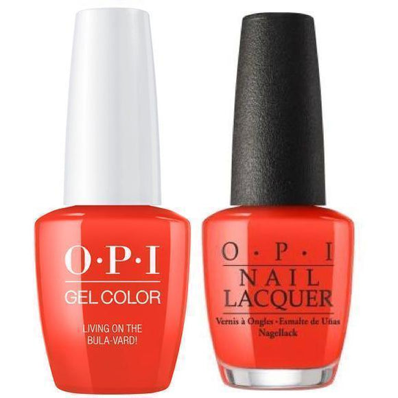 OPI GelColor And Nail Lacquer, F81, Living On the Bula-vard!, 0.5oz
