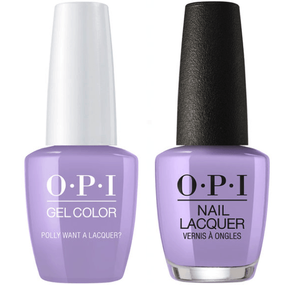 OPI GelColor And Nail Lacquer, F83, Polly Want a Lacquer?, 0.5oz