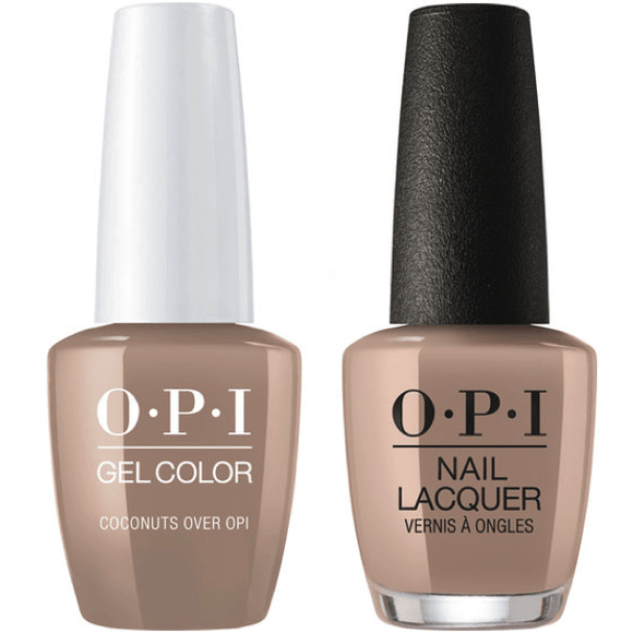 OPI GelColor And Nail Lacquer, F89, Coconuts Over OPI, 0.5oz