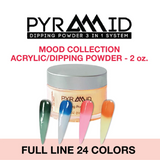 Pyramid Dipping Powder 2oz, Mood Change Collection, Full Line Of 24 Colors (From 01 To 24)
