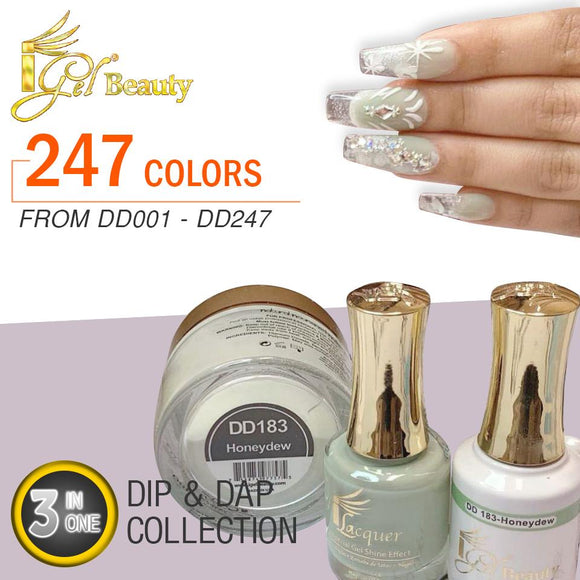IGEL 3IN1 (Acrylic/Dipping Powder + Gel + Lacquer), Full Line Of 247 (From DD01-DD247) Buy 1 Full Line Get 3 pcs iGel LED Pro 2.0