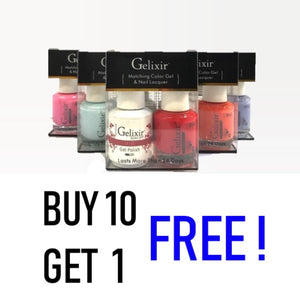 Gelixir Duo Gel & Lacquer Buy 10 Get 1 Free