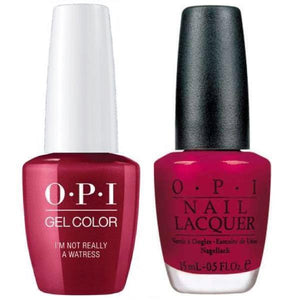 OPI GelColor And Nail Lacquer, H08, I’m Not Rlly Waitrs, 0.5oz