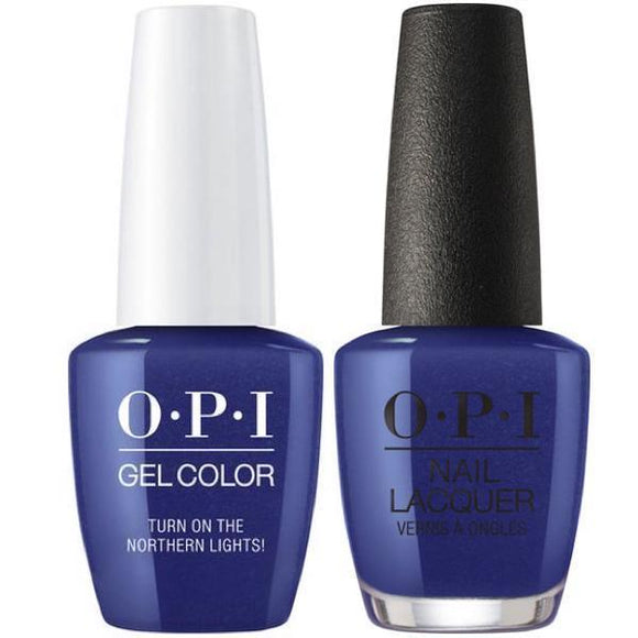 OPI GelColor And Nail Lacquer, I57, Turn On The Northern Lights!, 0.5oz