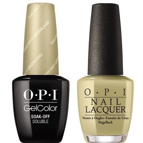 OPI GelColor And Nail Lacquer, I58, This Isn't Greenland, 0.5oz