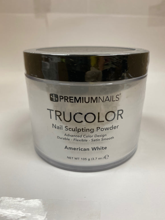 PremiumNails TRUCOLOR Nail Sculpting Powder | American White 3.7oz.