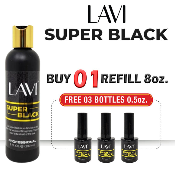 Lavi Super Black Refill 8oz, Buy 01 Get 03 Lavi Super Black 0.5oz FREE