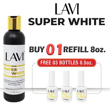 Lavi Super White Refill 8oz, Buy 01 Get 03 Lavi Super White 0.5oz FREE