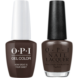 OPI GelColor And Nail Lacquer, N44, How Great is Your Dane?, 0.5oz