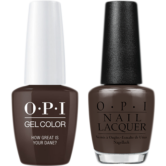 OPI GelColor And Nail Lacquer, N44, How Great is Your Dane?, 0.5oz