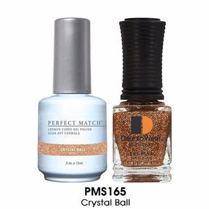 LeChat Perfect Match Nail Lacquer And Gel Polish, PMS165, Crystal Ball (glitter), 0.5oz
