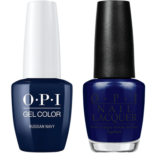 OPI GelColor And Nail Lacquer, R54, Russian Navy, 0.5oz