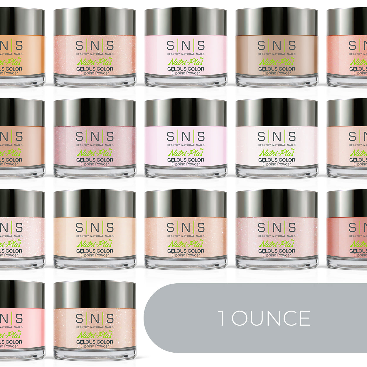 SNS Dipping Powder 1oz, Nude (NC) Collection Master Set – All 30 Colors