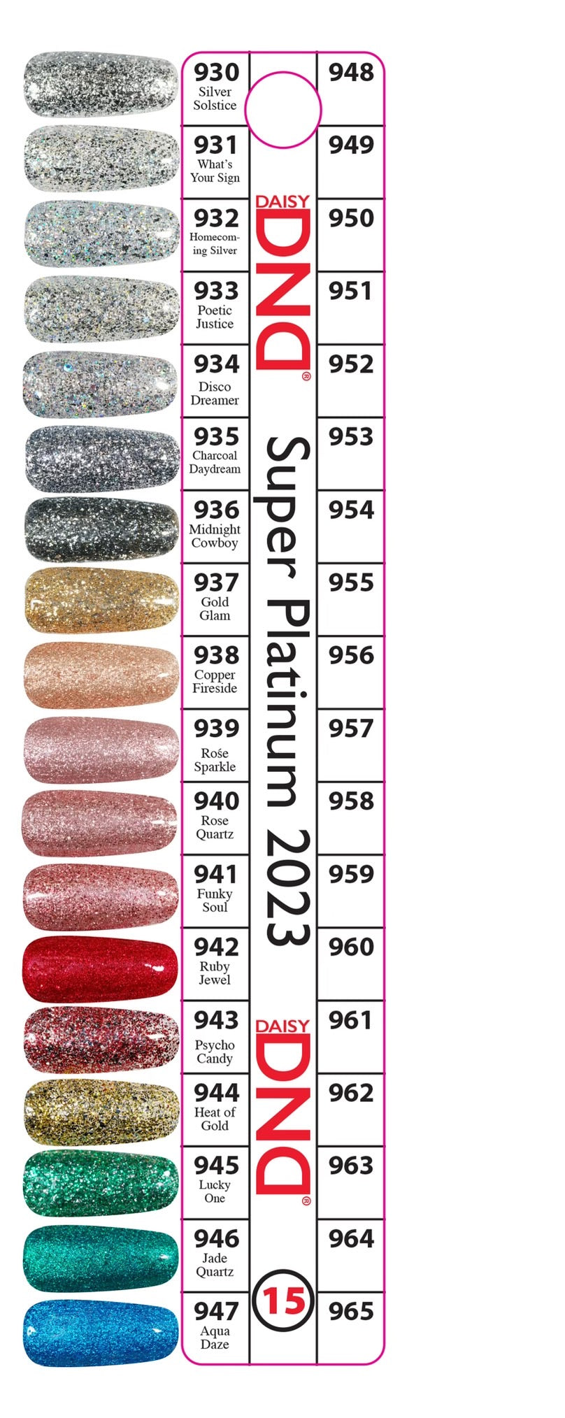 DND Nail Art Gel, Super Platinum Collection, 930, Silver Solstice, 0.5oz