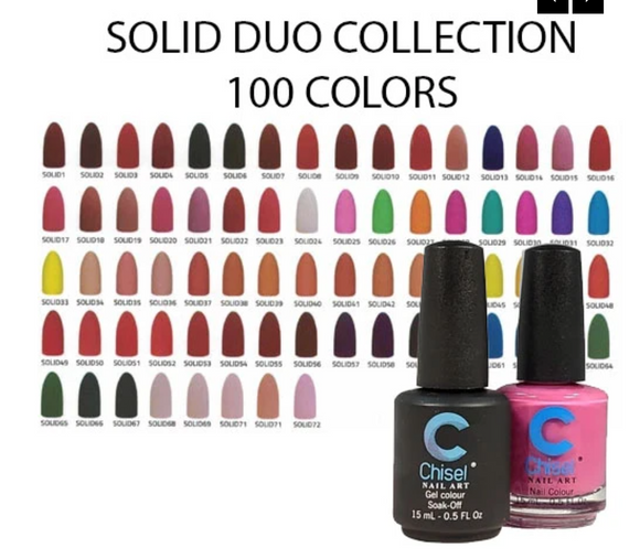 Chisel Matching Gel + Lacquer Duo Solid collection