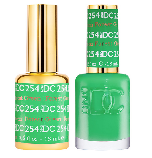 DC Nail Lacquer And Gel Polish (New DND), DC254, Forest Green, 0.6oz