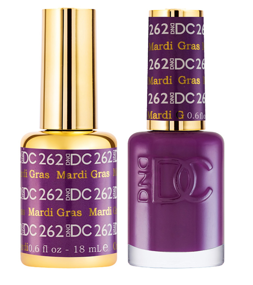 DC Nail Lacquer And Gel Polish (New DND), DC 262, Mardi Gras , 0.6oz