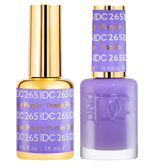 DC Nail Lacquer And Gel Polish (New DND), DC 265, Pearly Purple , 0.6oz
