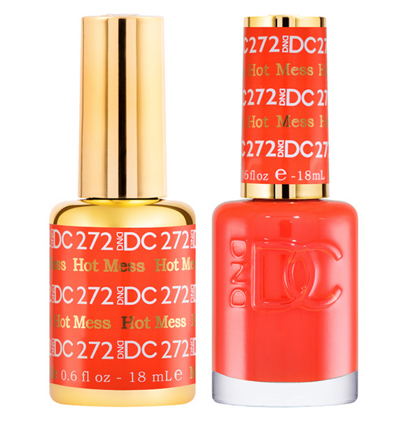 DC Nail Lacquer And Gel Polish (New DND), DC 272, Hot Mess, 0.6oz