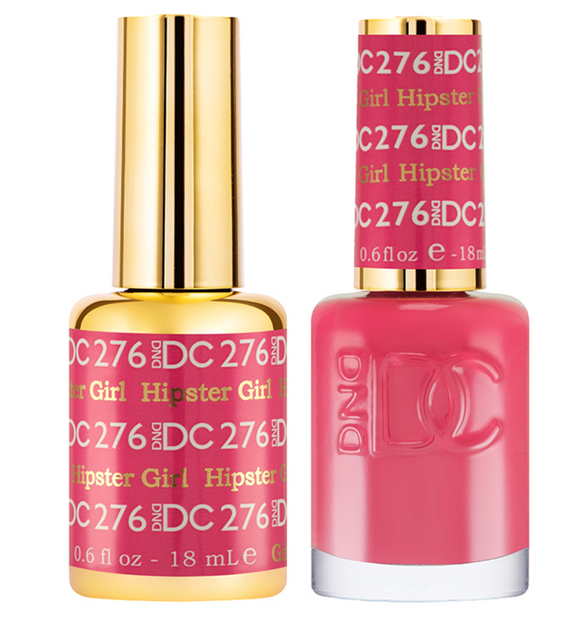 DC Nail Lacquer And Gel Polish (New DND), DC 276, Hipster Girl , 0.6oz