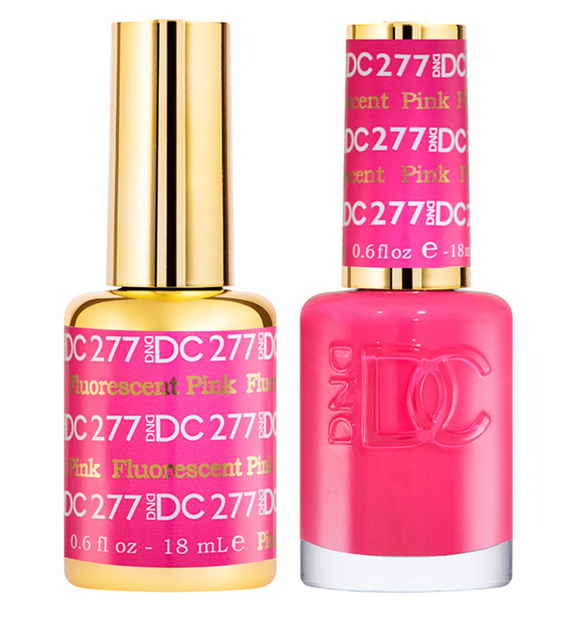 DC Nail Lacquer And Gel Polish (New DND), DC 277, Fluorescent Pink, 0.6oz