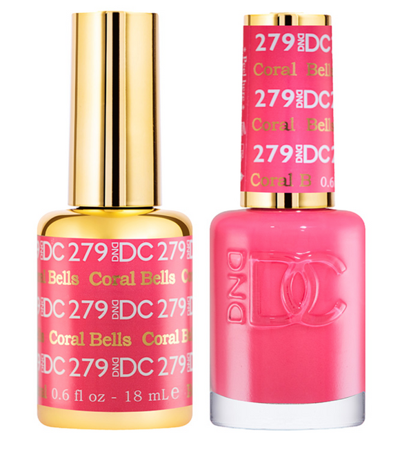 DC Nail Lacquer And Gel Polish (New DND), DC 279, Coral Bells , 0.6oz