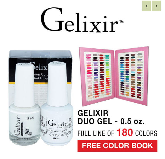 Gelixir Duo 0.5oz, Full Line 180 Colors