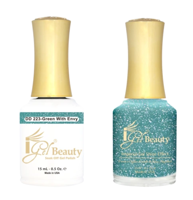 IGEL Nail Lacquer And Gel Polish Duo, DD223 GREEN WITH ENVY