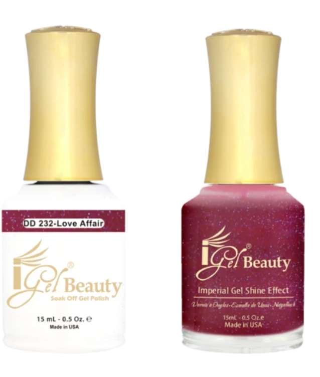 IGEL Nail Lacquer And Gel Polish Duo, DD232 LOVE AFFAIR