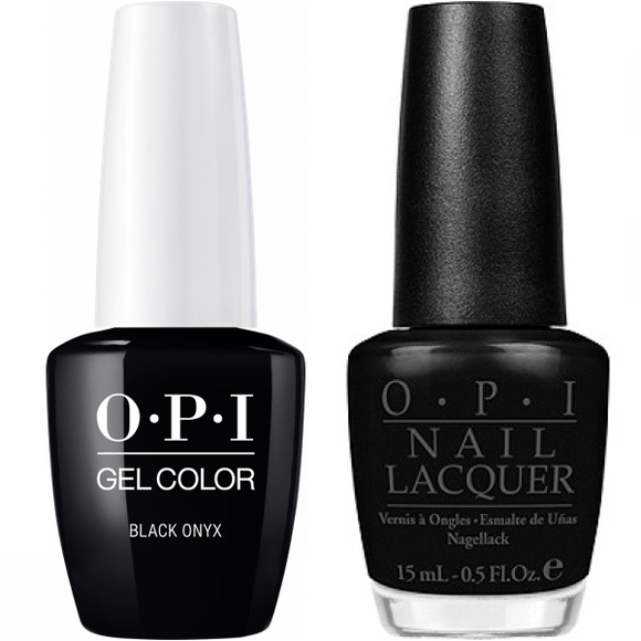 OPI GelColor And Nail Lacquer, T02, Black Onyx, 0.5oz