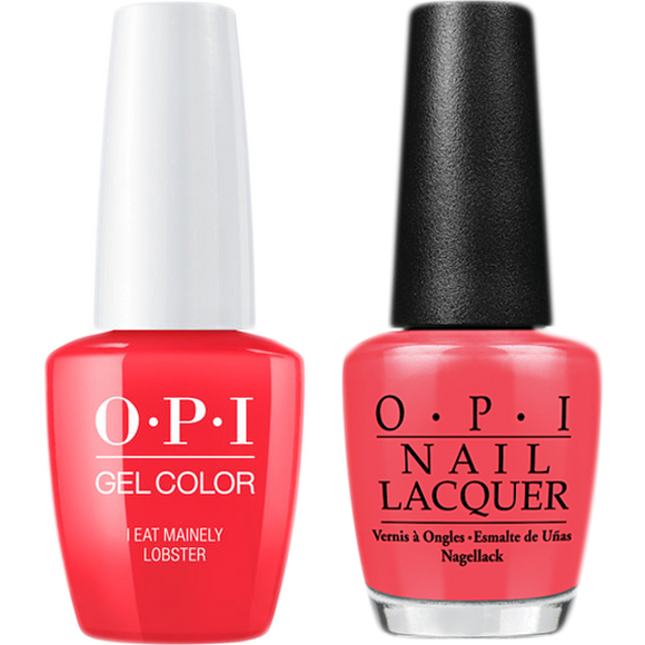 OPI GelColor And Nail Lacquer, T30, I Eat Mainely Lbstr, 0.5oz