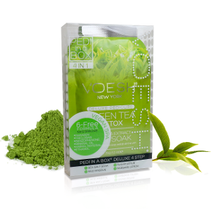 VOESH Pedi in a Box Deluxe 4 Step, Green Tea Detox, 06260