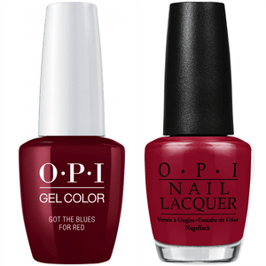 OPI GelColor And Nail Lacquer, W52, Got the Blues for Red, 0.5oz