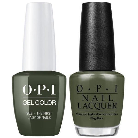 OPI GelColor And Nail Lacquer, W55, Suzi – The First Lady Of Nails, 0.5oz