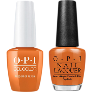 OPI GelColor And Nail Lacquer, W59, Freedom Of Peach, 0.5oz