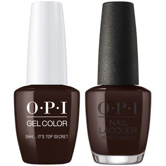OPI GelColor And Nail Lacquer, W61, Shh..Ii's Top Secret, 0.5oz