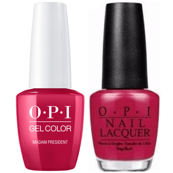 OPI GelColor And Nail Lacquer, W62, Madam Presient, 0.5oz