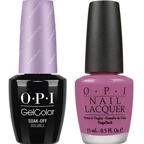 OPI GelColor And Nail Lacquer, B87, A Grape Fit, 0.5oz
