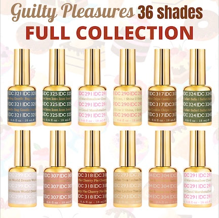DC FALL 2021 New Collection Guilty Pleasures Set, 36 Colors ( From 290 to 326)