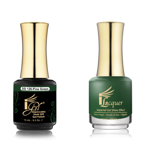IGEL Nail Lacquer And Gel Polish Duo, DD126 PINE GREEN