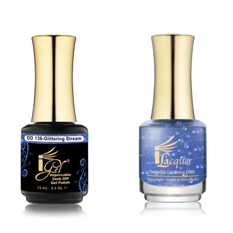 IGEL Nail Lacquer And Gel Polish Duo, DD136 GLITTERING STREAM