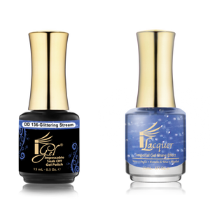 IGEL Nail Lacquer And Gel Polish Duo, DD136 GLITTERING STREAM