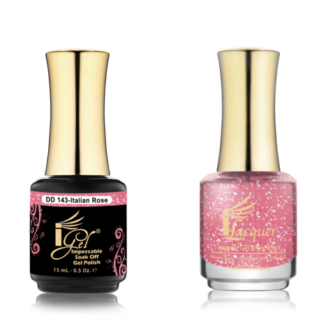 IGEL Nail Lacquer And Gel Polish Duo, DD143 ITALIAN ROSE