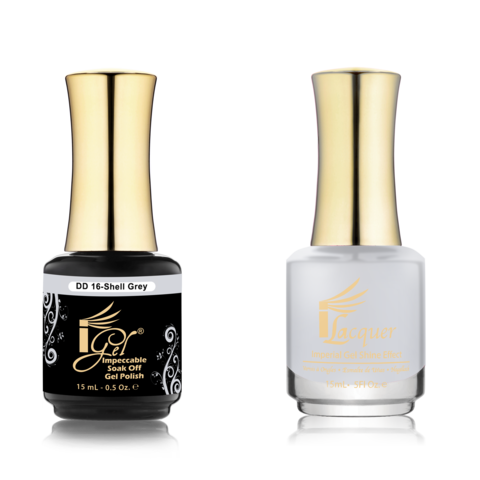 IGEL Nail Lacquer And Gel Polish Duo, DD16 SHELL GREY