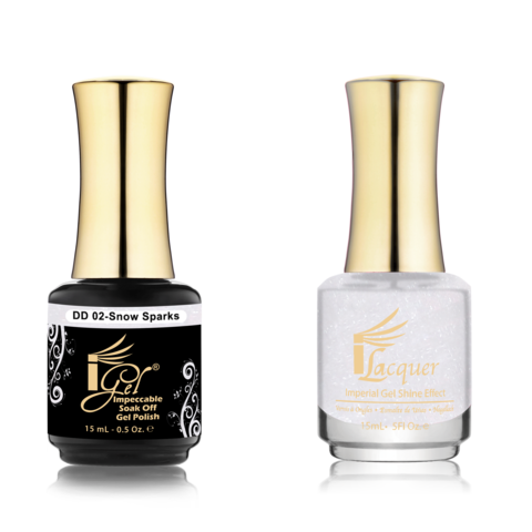 IGEL Nail Lacquer And Gel Polish Duo, DD02 SNOW SPARKS