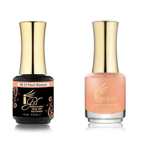 IGEL Nail Lacquer And Gel Polish Duo, DD21 PEACH BLOSSOM